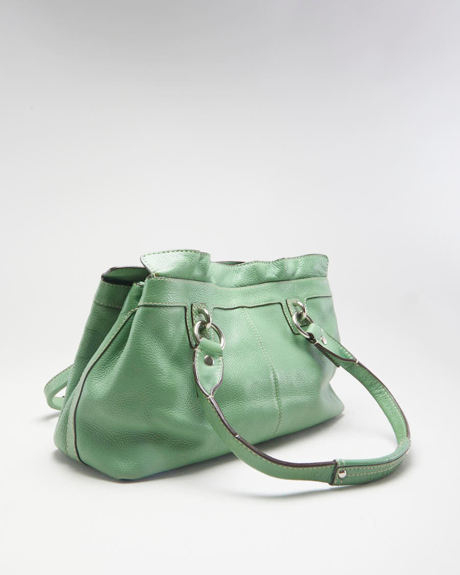 Y2K 00s Coach Green Leather Handbag - O/S