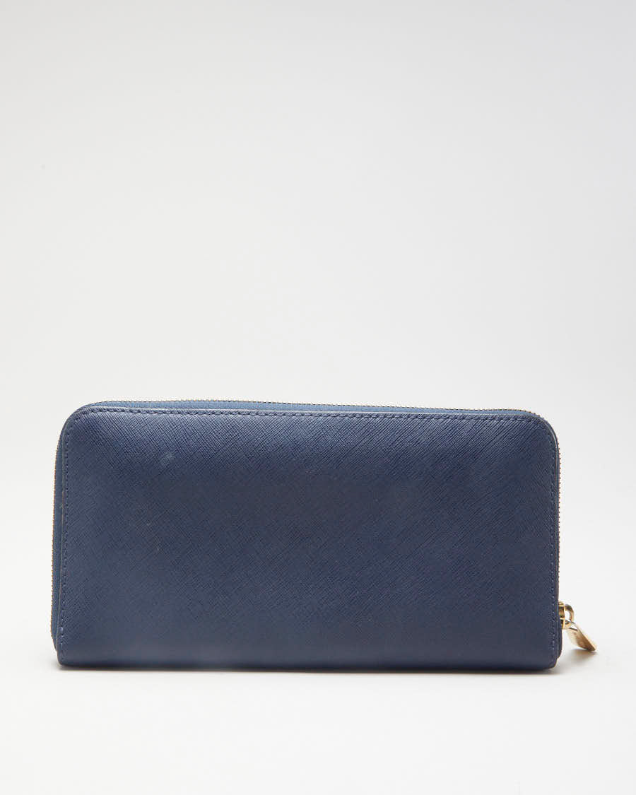 Michael Kors Navy Leather Wallet - O/S