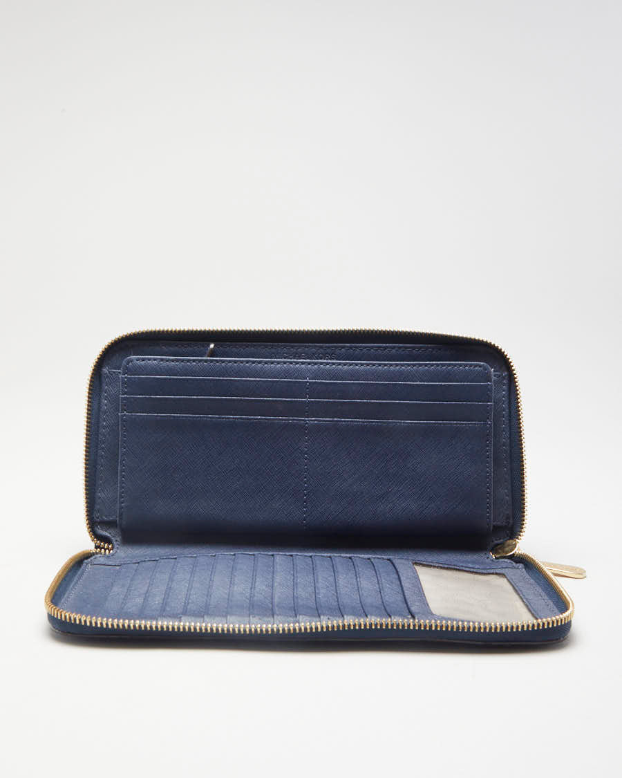 Michael Kors Navy Leather Wallet - O/S