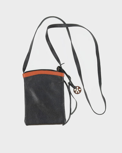 Vintage 90s Africaalily Leather Crossbody Bag - O/S