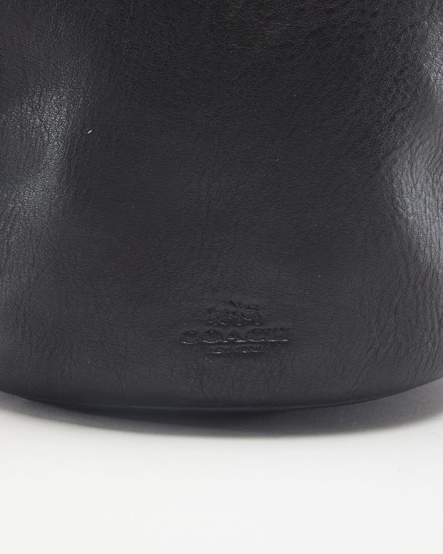 Coach Black Leather Mini Duffle Bag - O/S