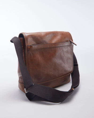 Coach Brown Leather Messenger Bag - O/S
