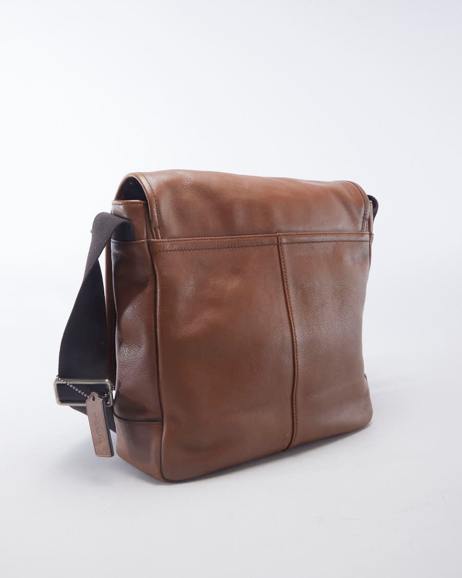 Coach Brown Leather Messenger Bag - O/S