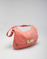 Women's Pink Leather Coach Handbag