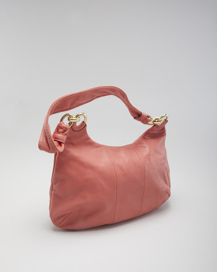 Women's Pink Leather Coach Handbag