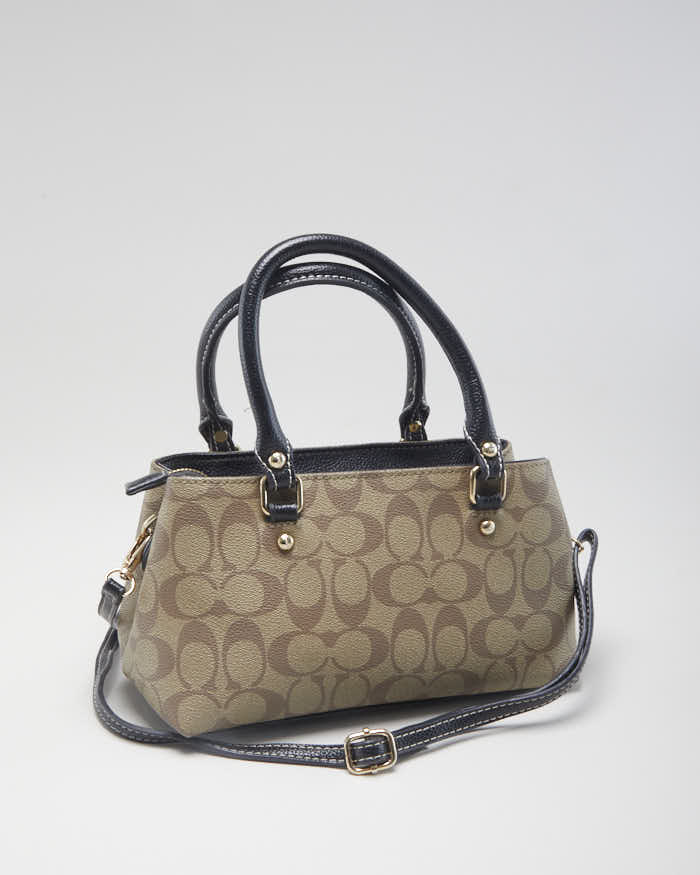 Women's Beige Coach Monogram Canvas Handbag