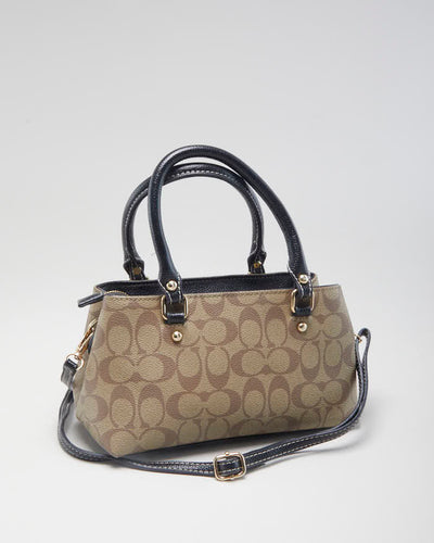 Women's Beige Coach Monogram Canvas Handbag