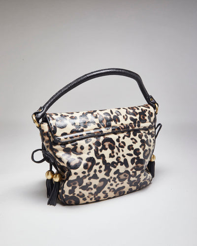 Y2k 00s Christian Audigier Leopard Print Handbag