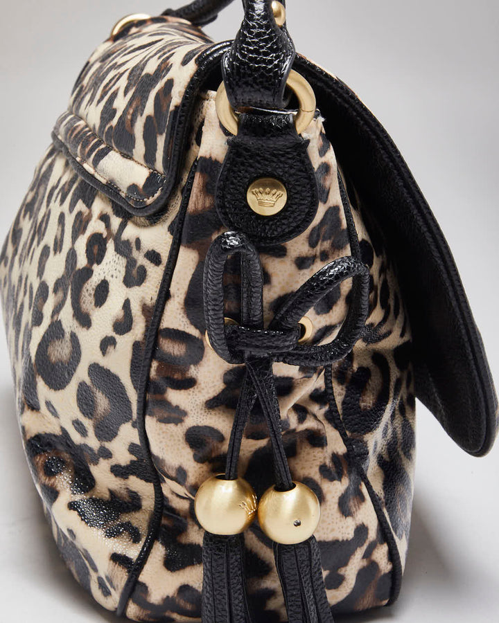 Y2k 00s Christian Audigier Leopard Print Handbag
