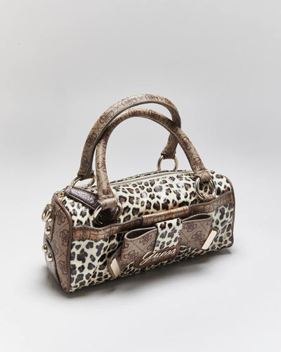 Vintage Y2k 00s Guess Leopard Print Mini Handbag