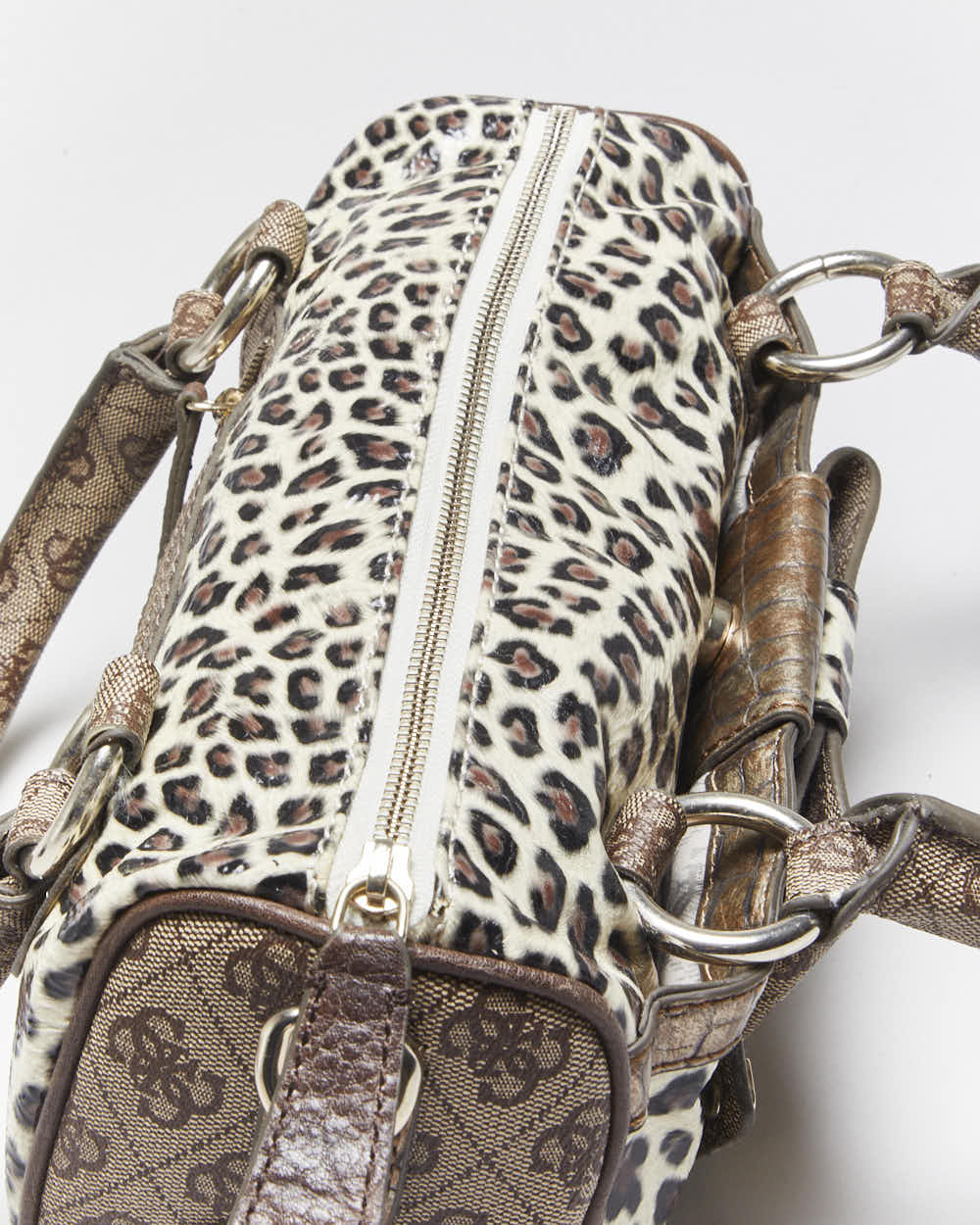 Vintage Y2k 00s Guess Leopard Print Mini Handbag