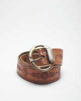 Vintage Leather Western Belt - W30-W32