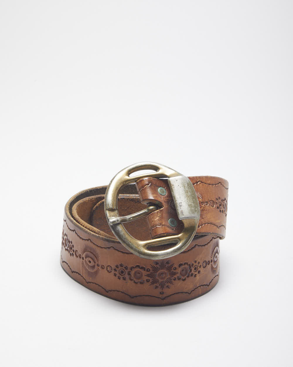 Vintage Leather Western Belt - W30-W32