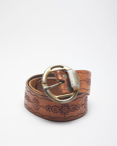 Vintage Leather Western Belt - W30-W32