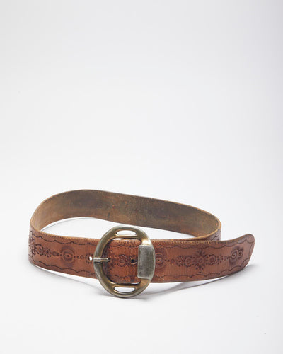 Vintage Leather Western Belt - W30-W32