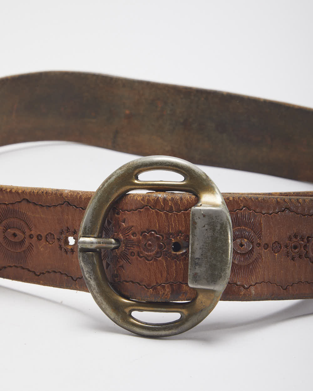 Vintage Leather Western Belt - W30-W32