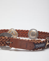 Vintage Brighton Braided Leather Belt - One Size