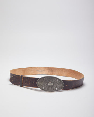 Y2k 00s Le Chateau Leather Belt - W30-W36