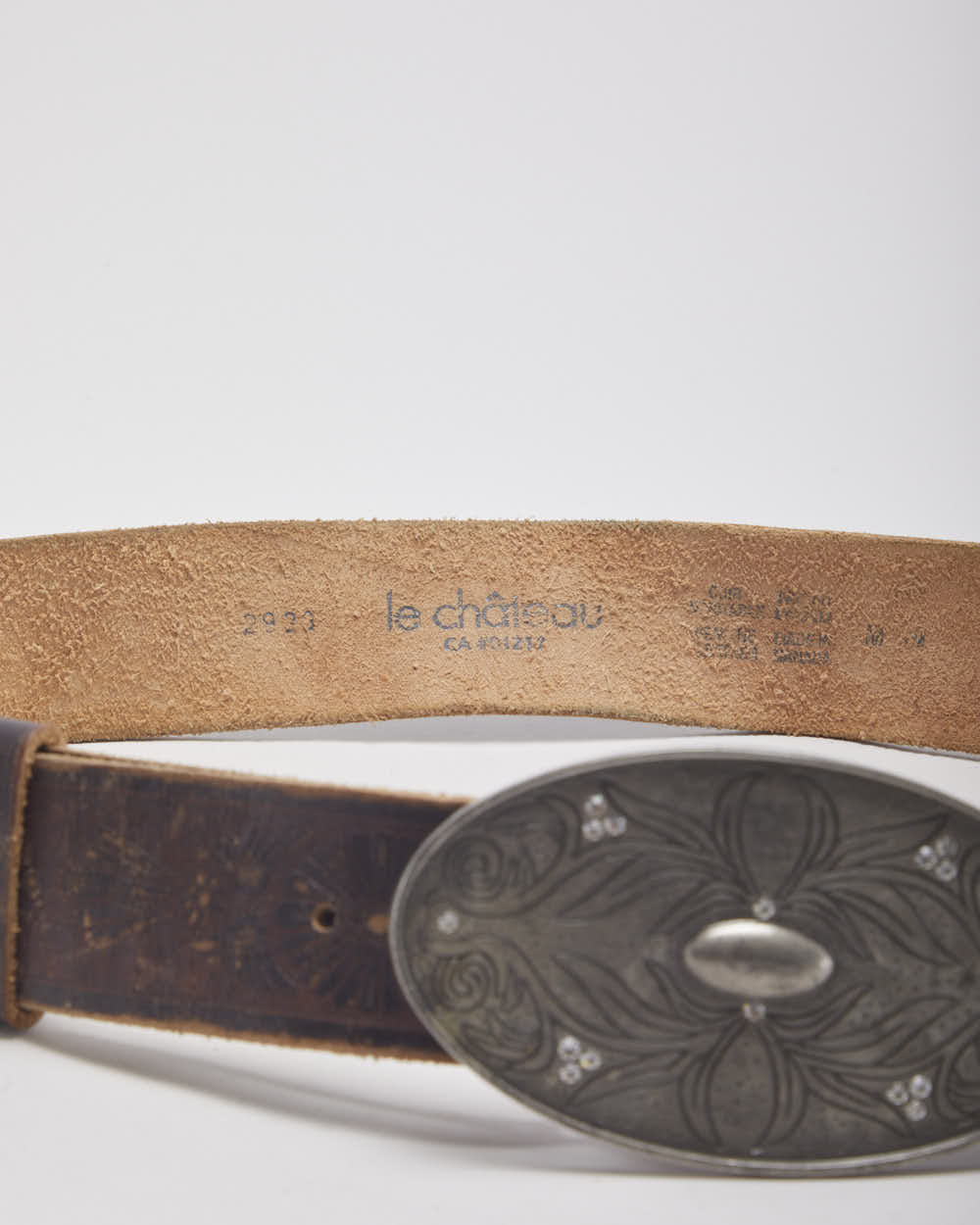 Y2k 00s Le Chateau Leather Belt - W30-W36