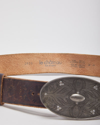 Y2k 00s Le Chateau Leather Belt - W30-W36