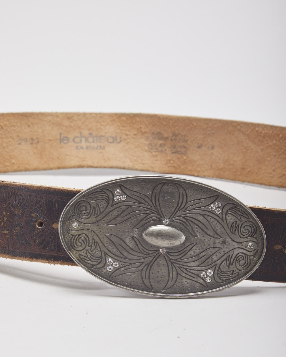 Y2k 00s Le Chateau Leather Belt - W30-W36