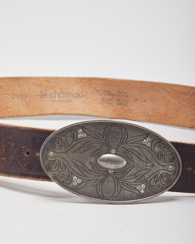 Y2k 00s Le Chateau Leather Belt - W30-W36