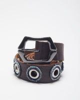 Vintage Leather Denim Eyelet Belt - W6-W39