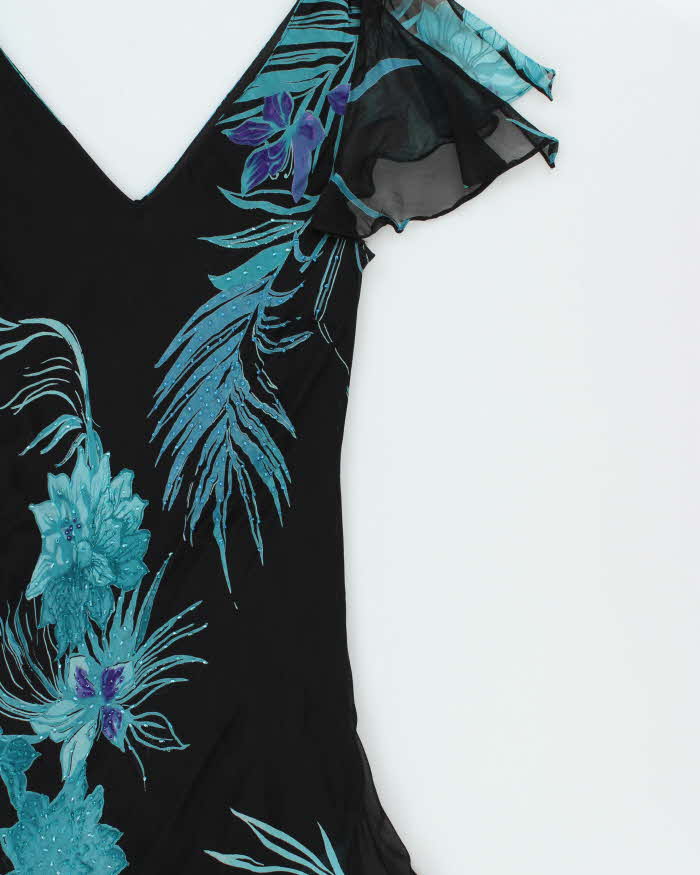 Vintage 1990s Bellessa Fairy Hem Beaded Dress - M