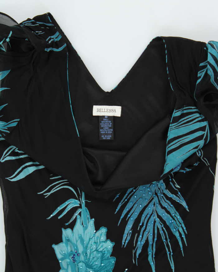 Vintage 1990s Bellessa Fairy Hem Beaded Dress - M