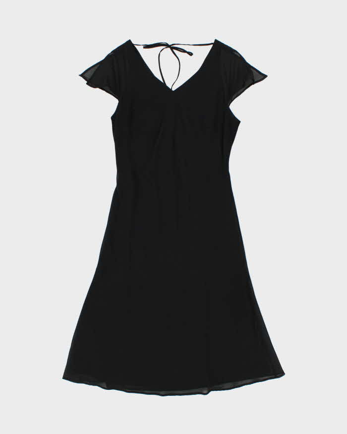 Vintage Y2k 2000s Esprit Tie Back Lined Mesh Dress - M