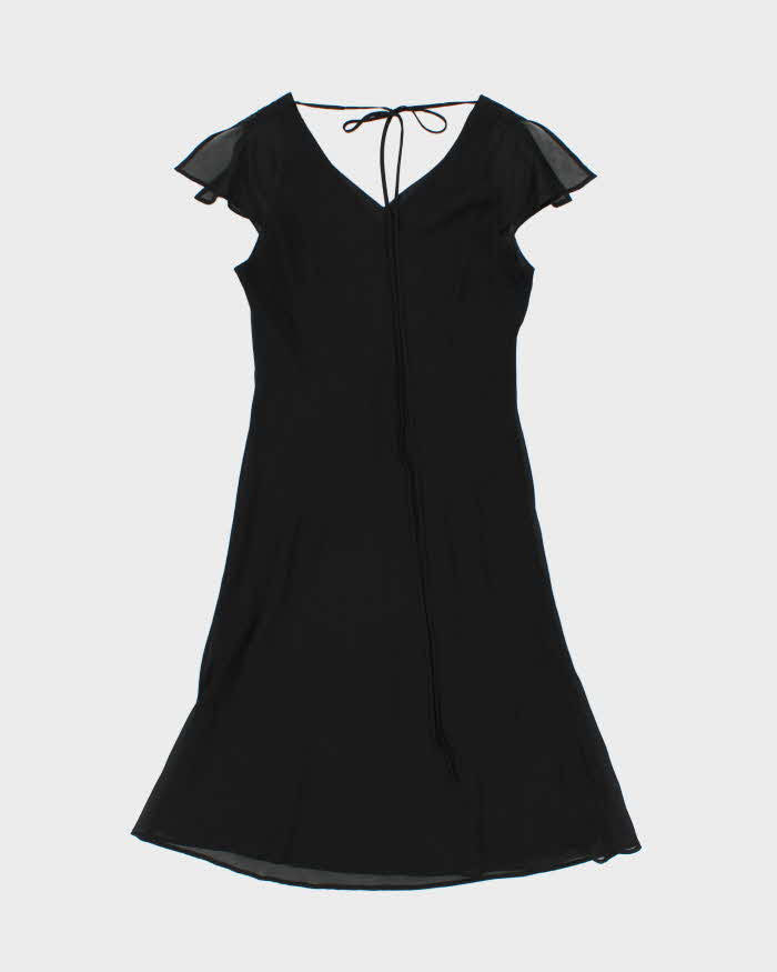 navy blue dress for baby girl Vintage Versus Versace 2000’s Asymmetrical Neckline Dress