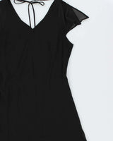 Vintage Y2k 2000s Esprit Tie Back Lined Mesh Dress - M