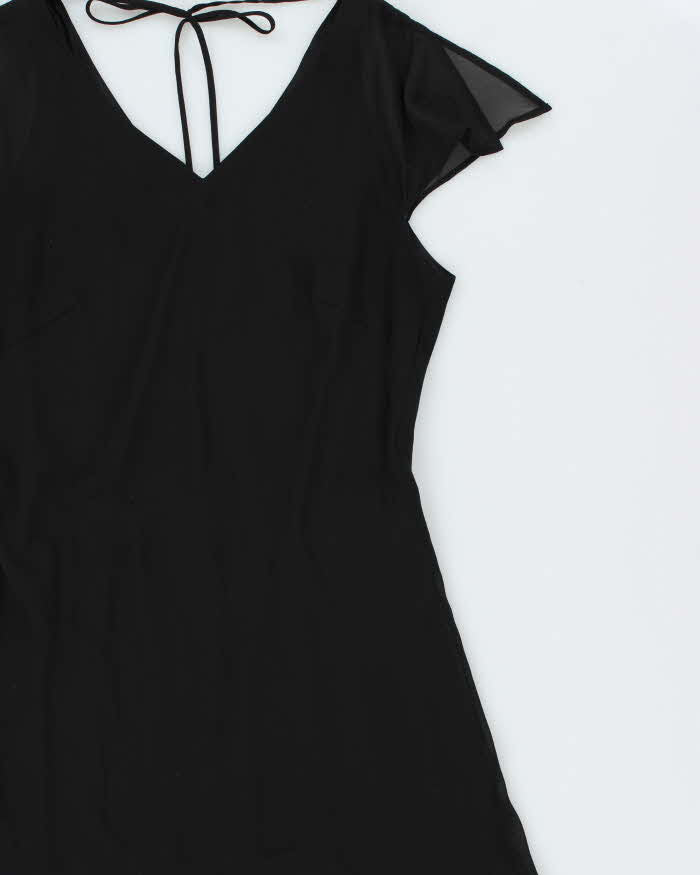 Vintage Y2k 2000s Esprit Tie Back Lined Mesh Dress - M