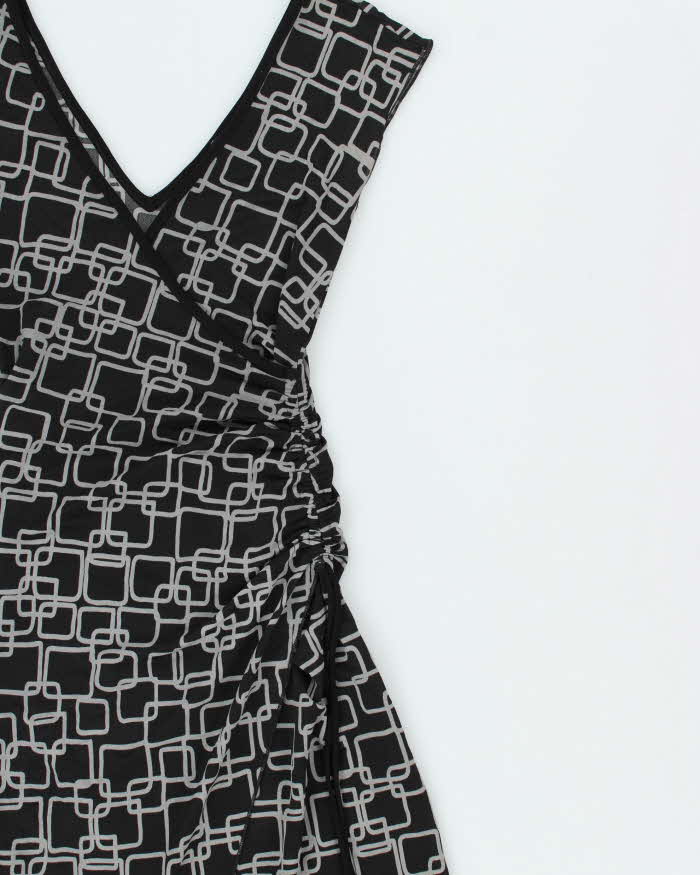 Vintage Y2k 2000s Le Chateau Ruched Side Wrap Style Mini Dress - XS