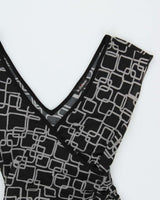 Vintage Y2k 2000s Le Chateau Ruched Side Wrap Style Mini Dress - XS
