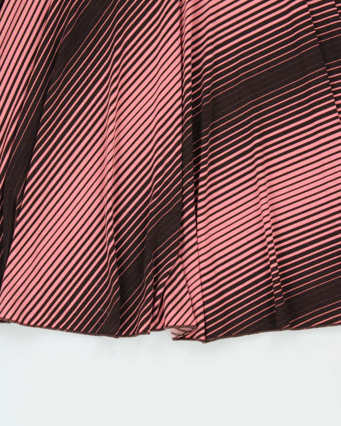 Vintage Y2k 2000s Ruby Rox Horizontal Striped Halter Neck Dress - S