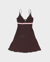 Vintage Y2k 2000s City Triangles Polka Dot Tutu Hem Dress - M
