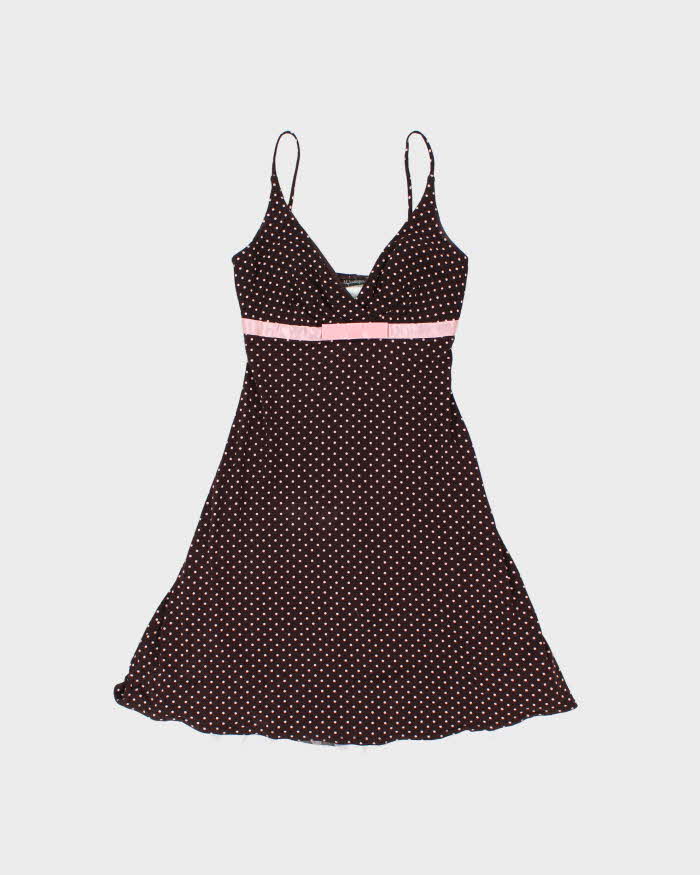 Vintage Y2k 2000s City Triangles Polka Dot Tutu Hem Dress - M