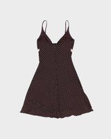 Vintage Y2k 2000s City Triangles Polka Dot Tutu Hem Dress - M