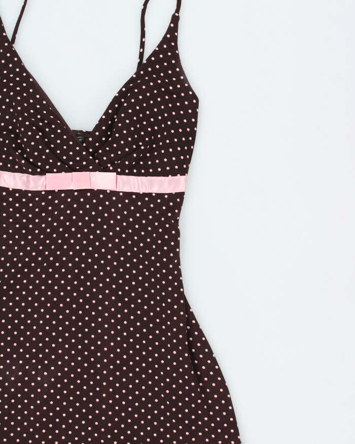 Vintage Y2k 2000s City Triangles Polka Dot Tutu Hem Dress - M