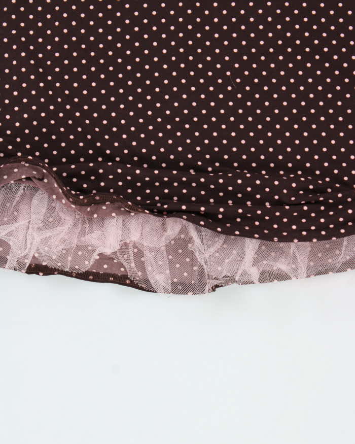 Vintage Y2k 2000s City Triangles Polka Dot Tutu Hem Dress - M