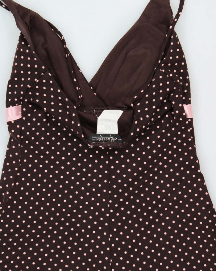 Vintage Y2k 2000s City Triangles Polka Dot Tutu Hem Dress - M