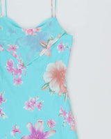 Vintage 1990s Jessica Cowl Neck Asymmetric Hem Dress - M