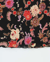 Vintage 1990s La Belle Lined Mesh Floral Dress - S