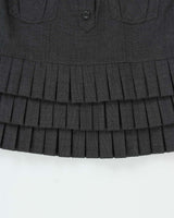 Vintage Y2k 2000s Le Chateau Button-up Drop Waist Mini Dress - S