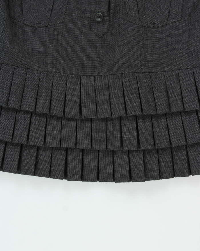 Vintage Y2k 2000s Le Chateau Button-up Drop Waist Mini Dress - S