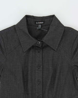 Vintage Y2k 2000s Le Chateau Button-up Drop Waist Mini Dress - S
