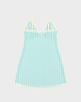 Vintage Y2k 2000s La Vie En Rose Stripe Mesh Mini Slip Dress - S
