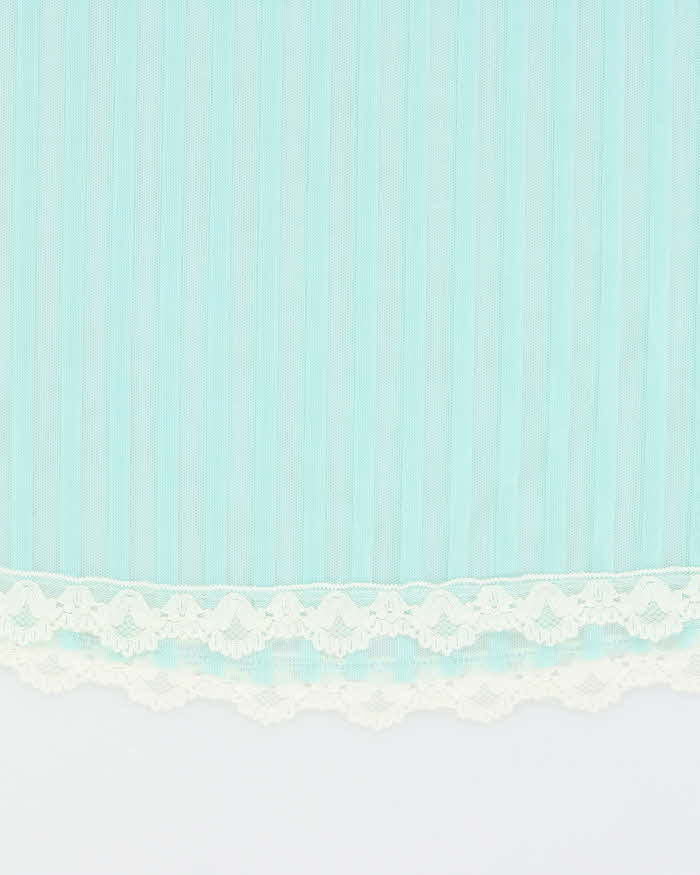 Vintage Y2k 2000s La Vie En Rose Stripe Mesh Mini Slip Dress - S