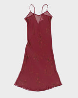 Vintage 2000s Victoria's Secret Sheer Floral Mesh Maxi Dress - M